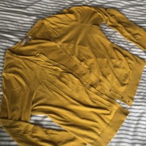 Marigold yellow LOFT Cardigan XL